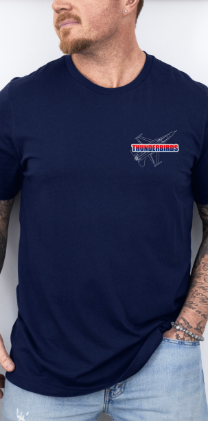 Thunderbirds F-16 Falcon Blue Print T Shirt