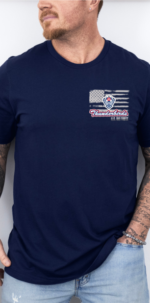 Thunderbirds Old Glory Vintage Flag T Shirt